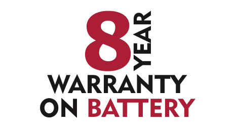 MXMoto 8 years Warranty On Battery Icon